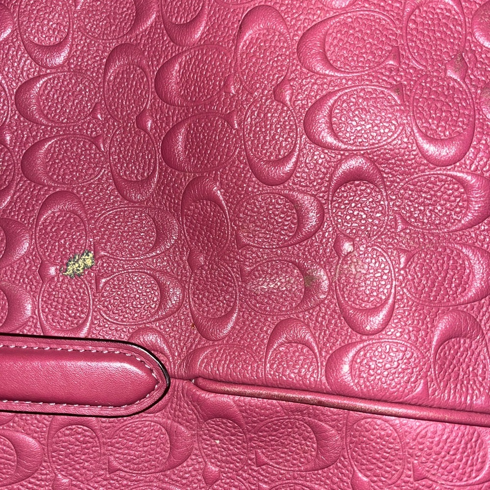 Coach Floral Embossed Pink Tote - Picture 3 of 8